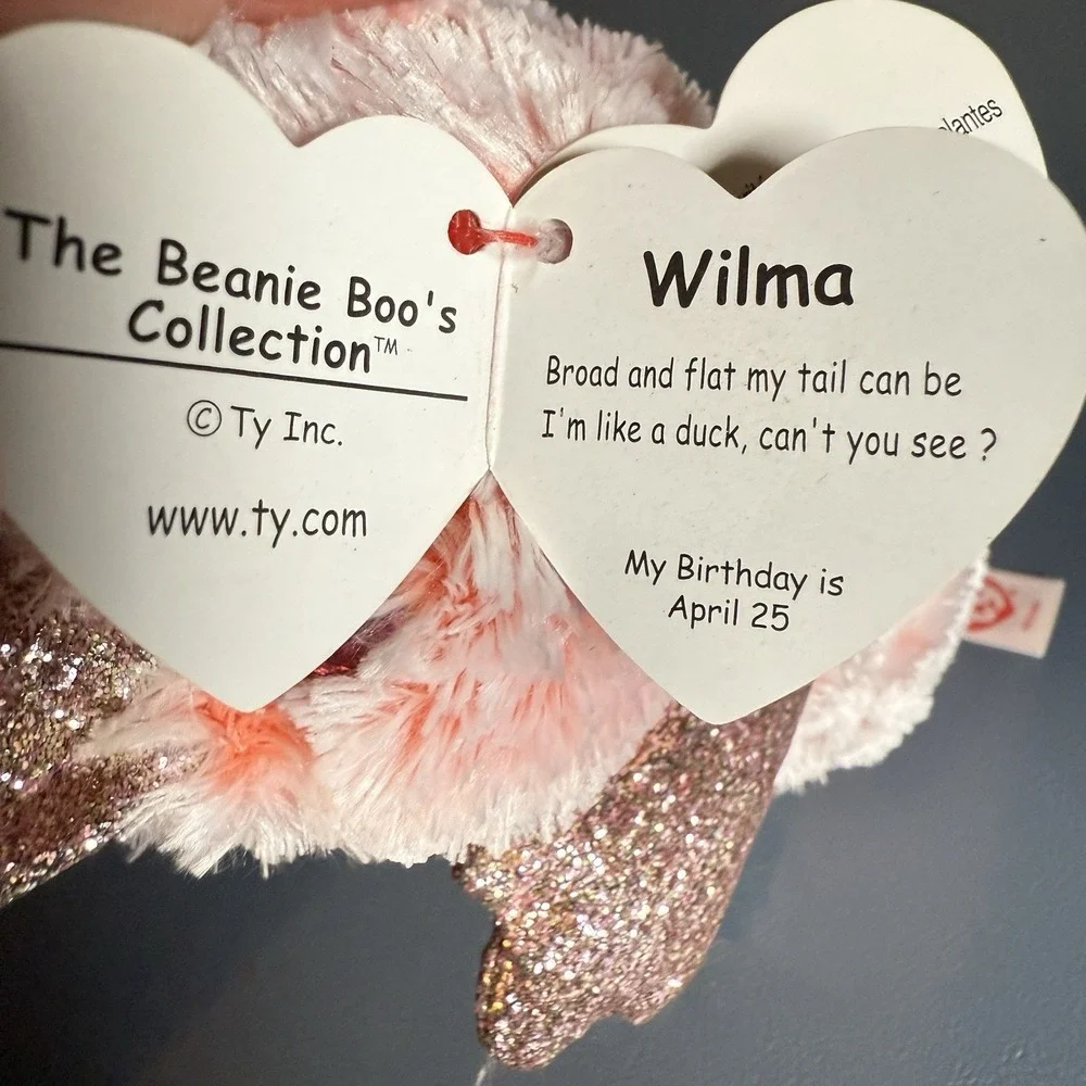 Ty Beanie Boo's Wilma & Brunch Lot of‎ 2 & 1 Basket Beanie April Bunny